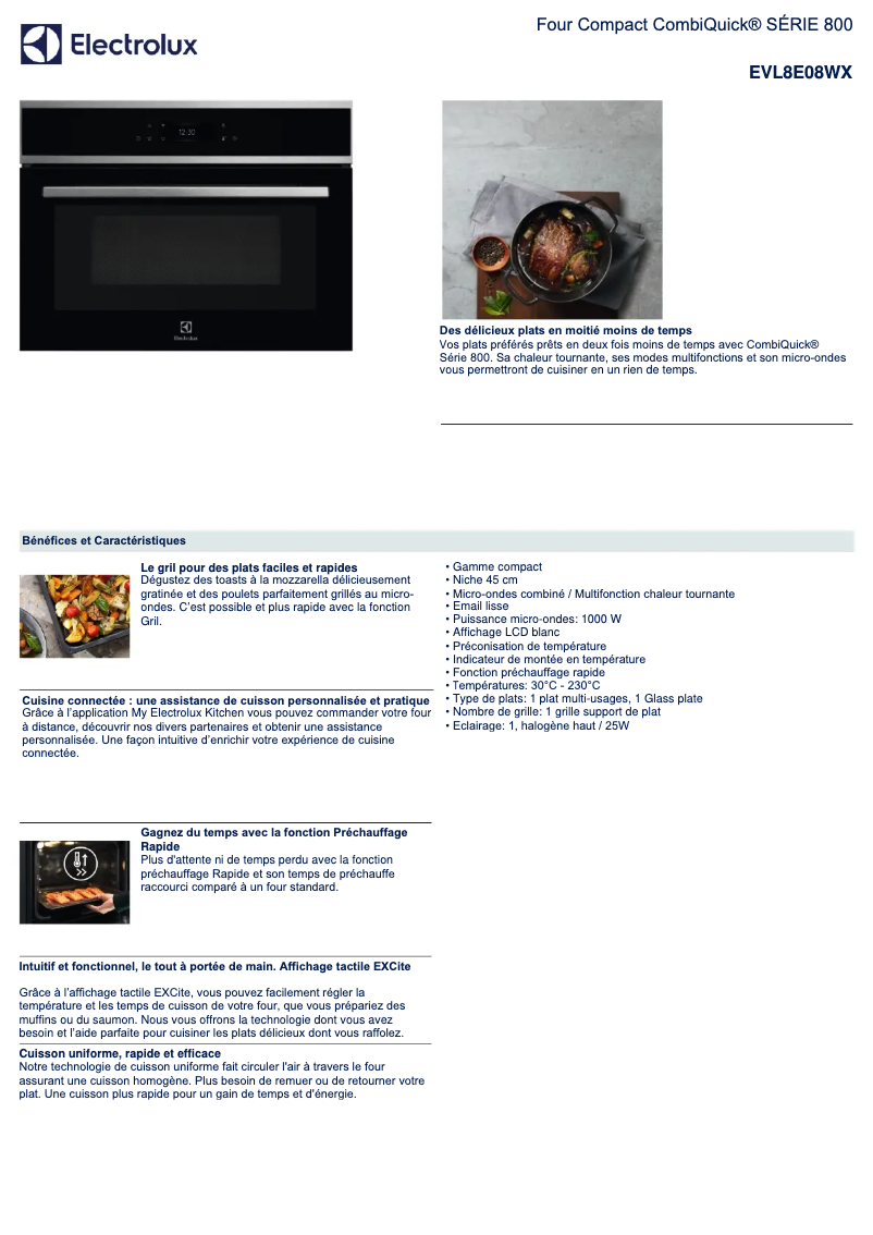 Imagen de la primera página del manual del dispositivo EVL8E08WX