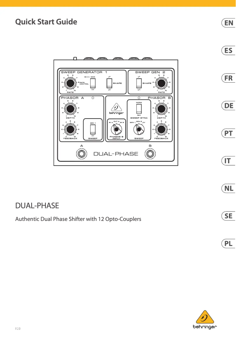 Imagen de la primera página del manual del dispositivo Dual-Phase