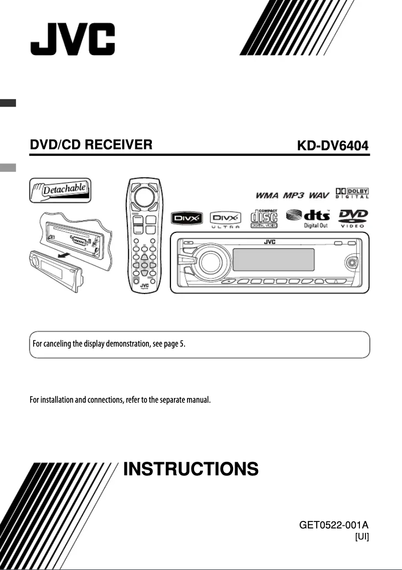 Página 1 del manual Manual de usuario JVC KD-DV6406