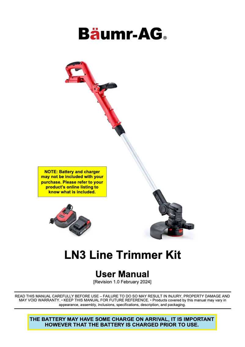 Imagen de la primera página del manual del dispositivo LN3