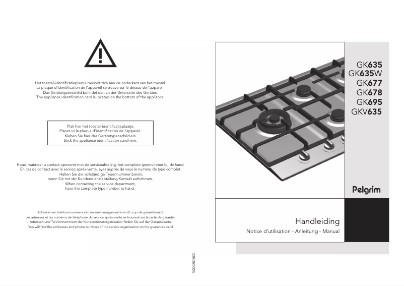 Imagen de la primera página del manual del dispositivo GK695