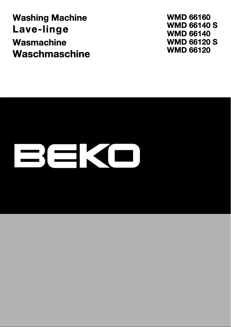 Página 1 del manual Manual de usuario Beko WMD 66160