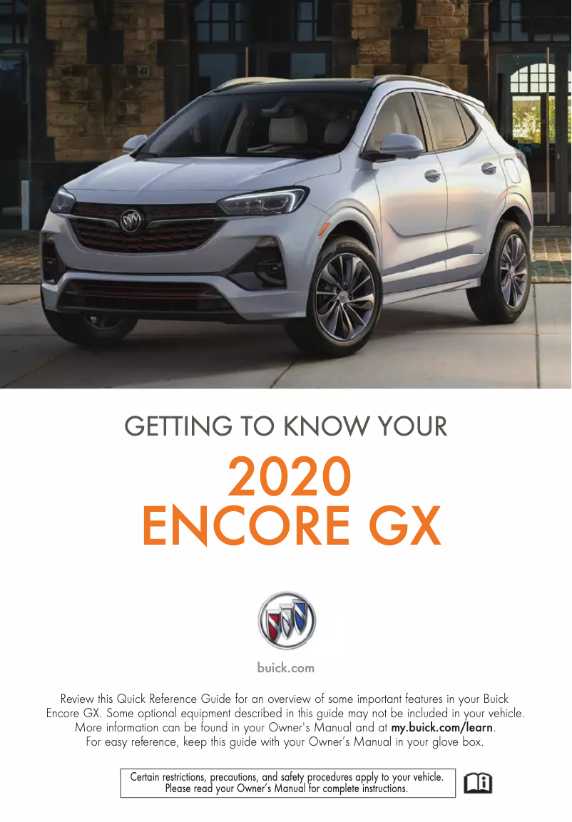 Página 1 del manual Guía de inicio rápido Buick Encore (2020)
