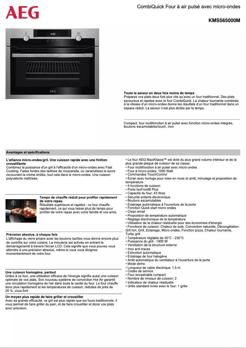 Imagen de la primera página del manual del dispositivo KMS565000M