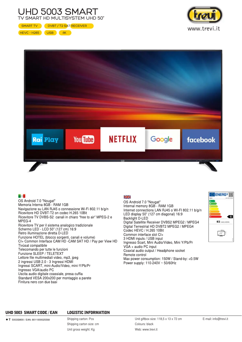 Imagen de la primera página del manual del dispositivo UHD 5003 SMART