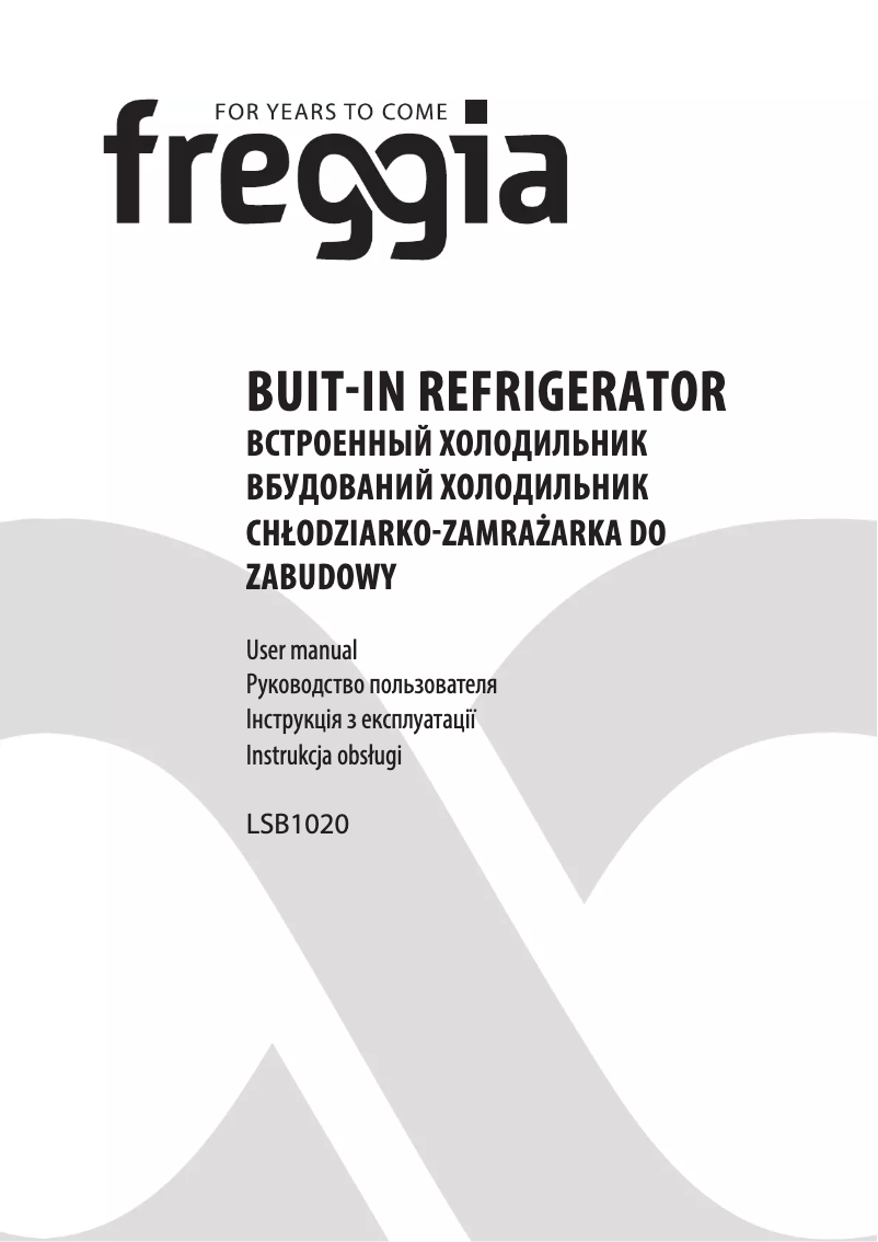 Página 1 del manual Manual de usuario Freggia LSB1020