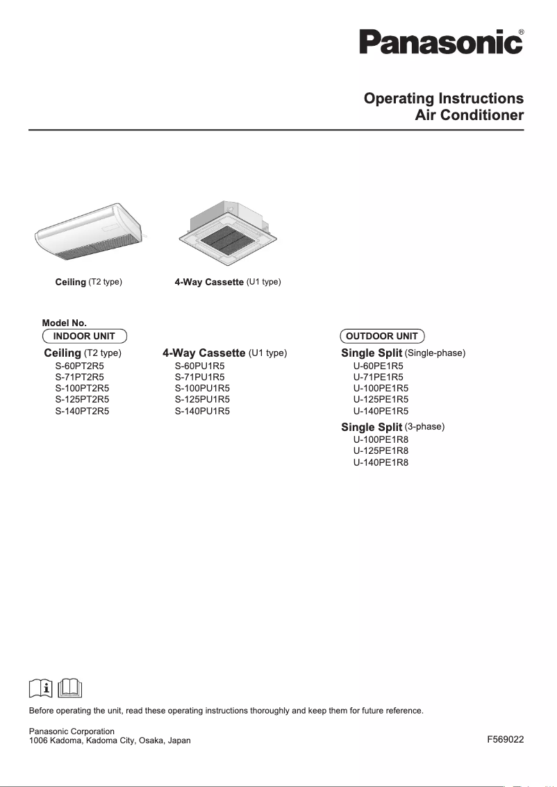 Página 1 del manual Manual de usuario Panasonic U-71PU1R5