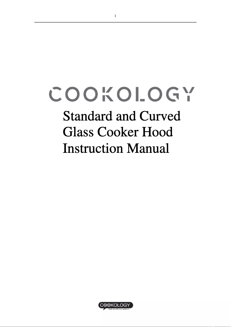 Página 1 del manual Manual de usuario Cookology LINT1001BK