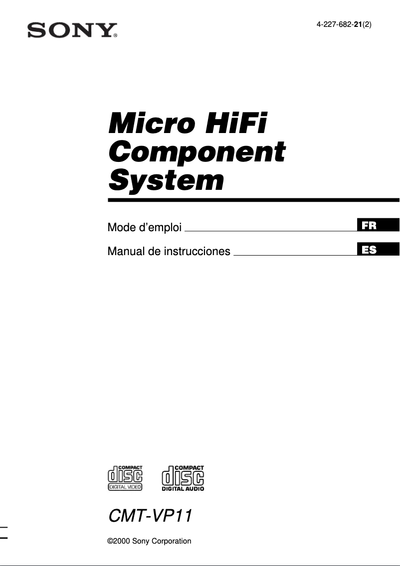 Página 1 del manual Manual de usuario Sony CMT-VP11