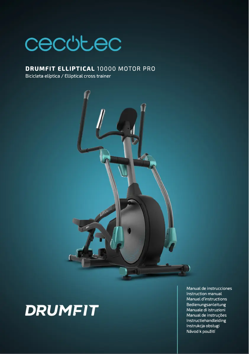 Imagen de la primera página del manual del dispositivo Drumfit Elliptical 10000 Motor Pro