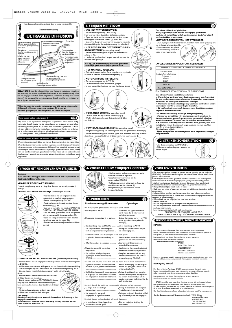 Imagen de la primera página del manual del dispositivo Ultragliss Diffusion 1689