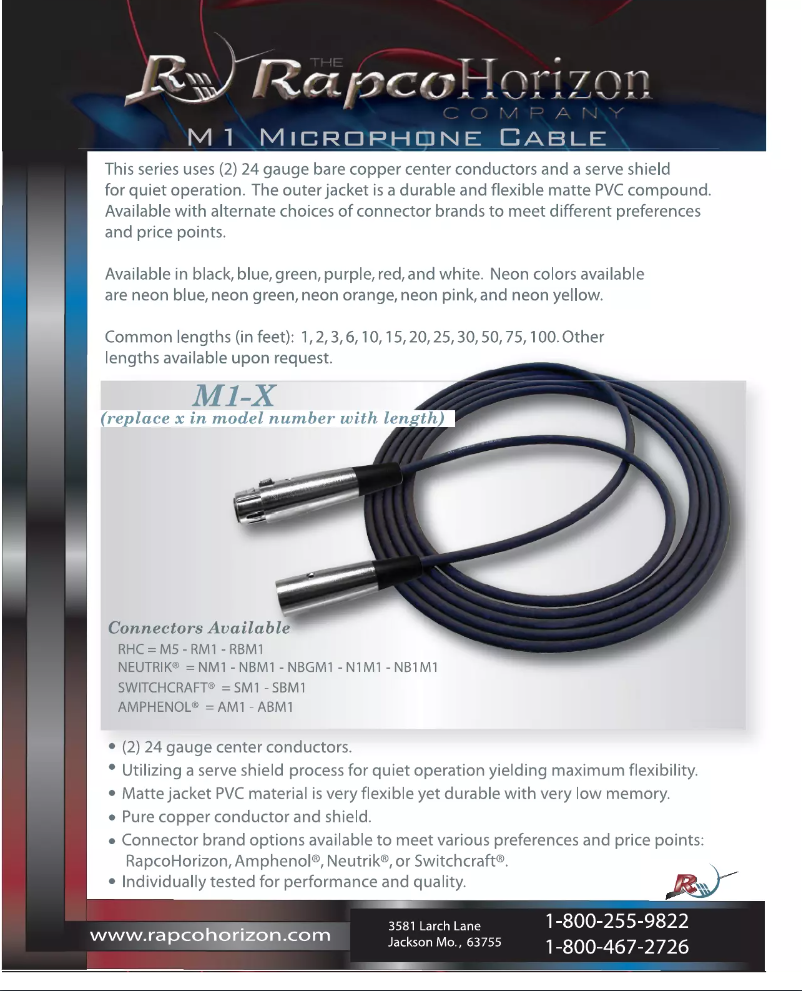 Página 1 del manual Manual de usuario RapcoHorizon M1-X