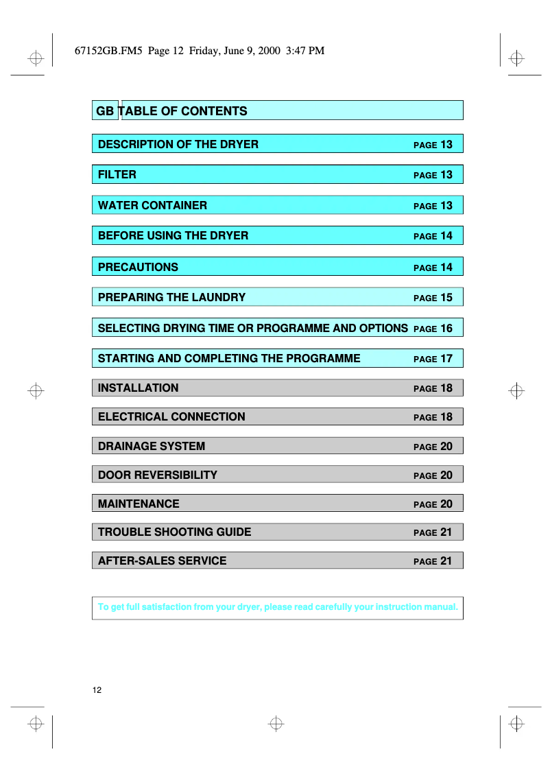 Página 1 del manual Manual de usuario Whirlpool AWZ 551/3