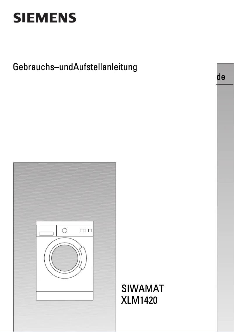 Imagen de la primera página del manual del dispositivo WXLM1420FG