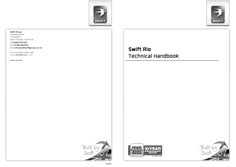 Imagen de la primera página del manual del dispositivo Rio (2015)