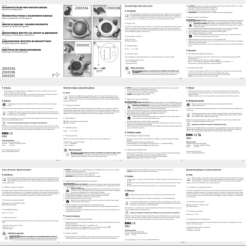Imagen de la primera página del manual del dispositivo Z30535A