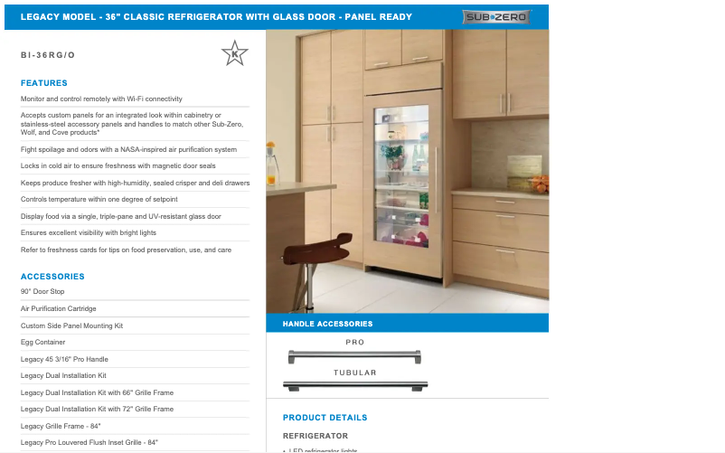 Imagen de la primera página del manual del dispositivo BI-36RG/O