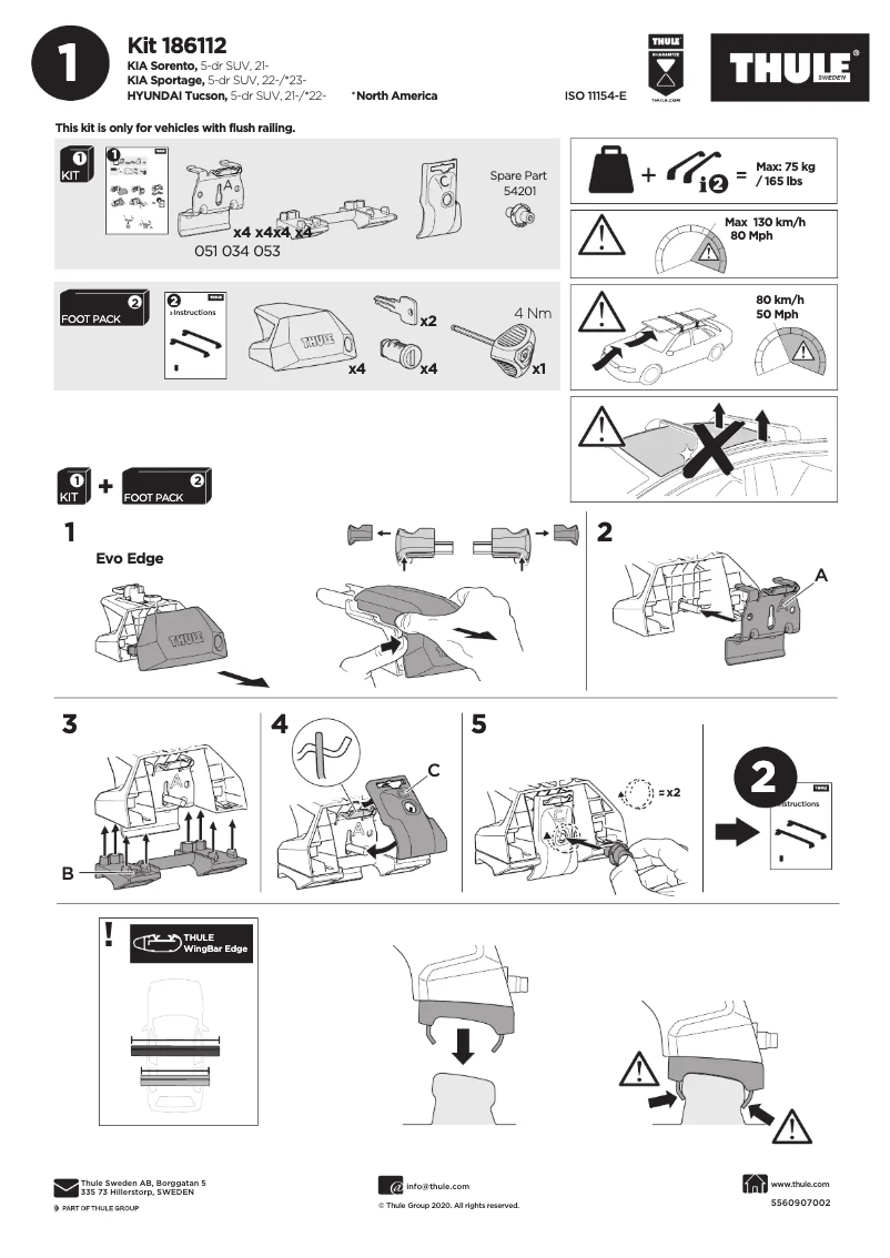 Imagen de la primera página del manual del dispositivo Kit 186112