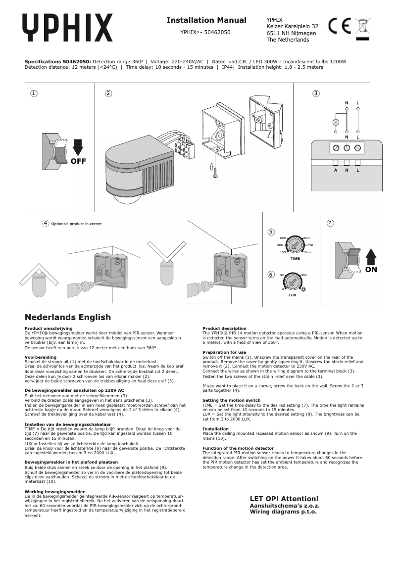 Imagen de la primera página del manual del dispositivo IP44