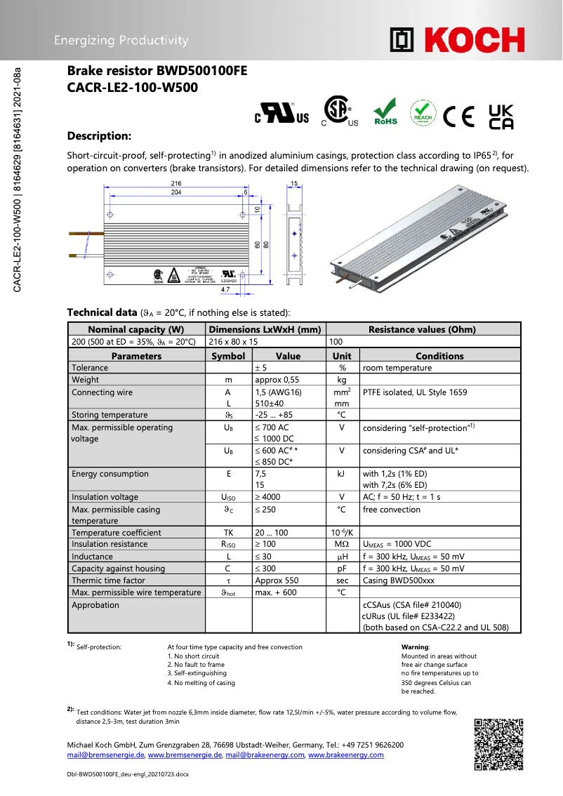 Página 1 del manual Manual de usuario Festo CACR-LE2-100-W500