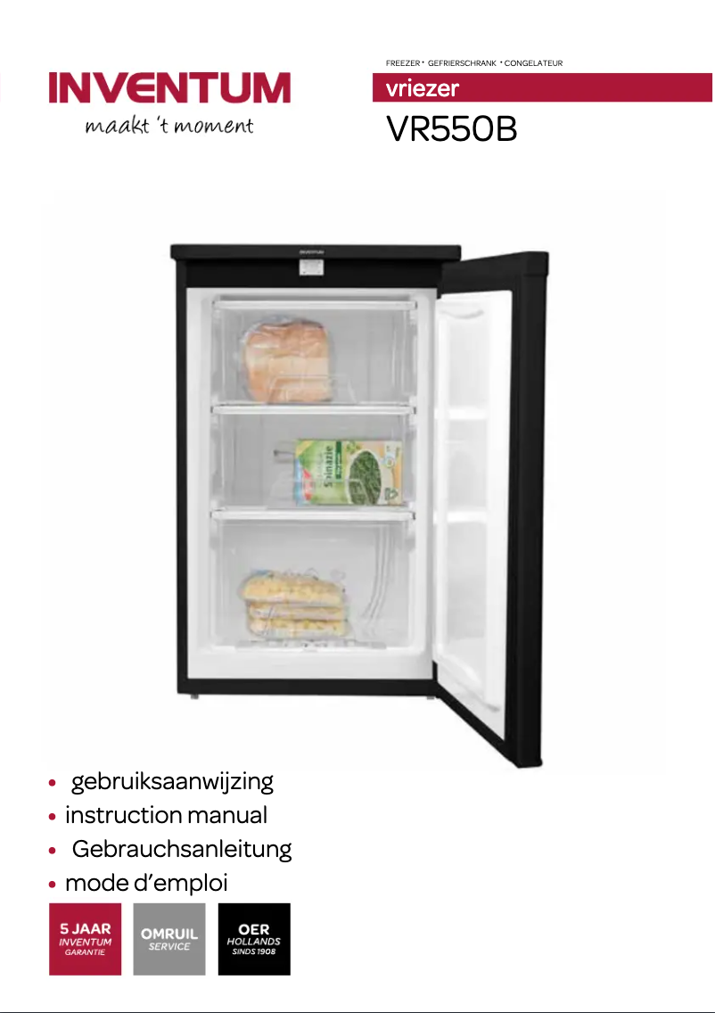 Imagen de la primera página del manual del dispositivo VR550B