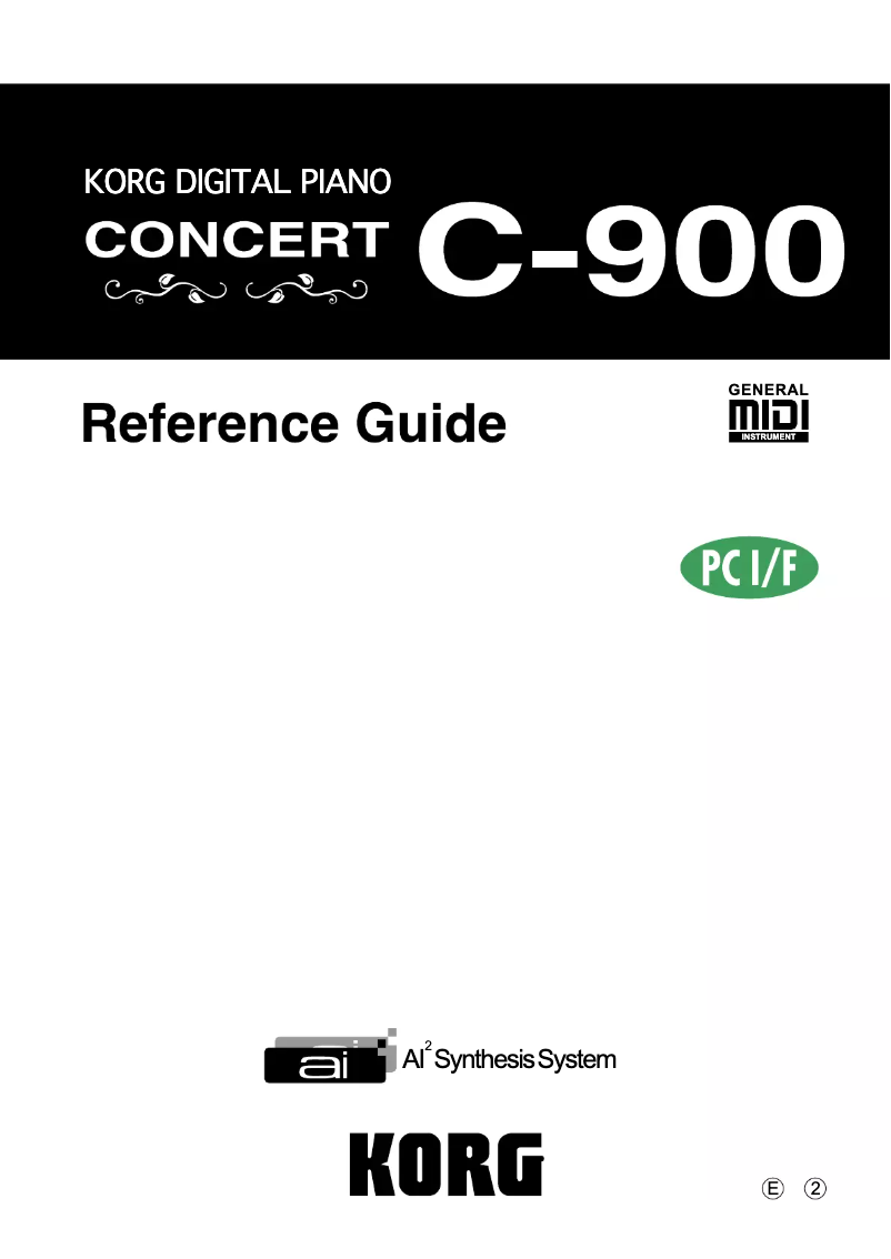 Página 1 del manual Manual de usuario Korg Concert C-900