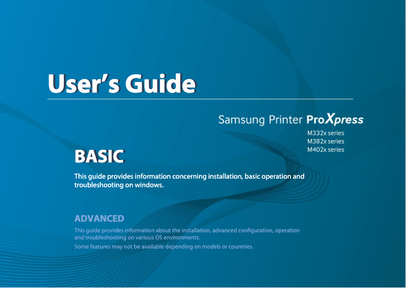 Imagen de la primera página del manual del dispositivo ProXpress SL-M3825DW