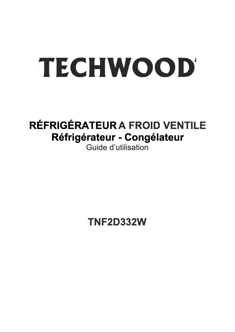 Página 1 del manual Manual de usuario Techwood TNF2D332W