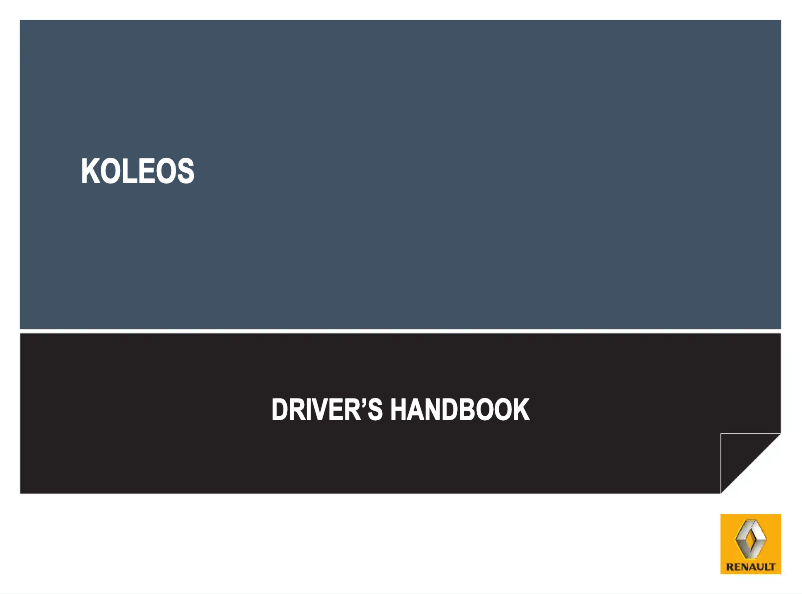 Imagen de la primera página del manual del dispositivo Koleos (2007)