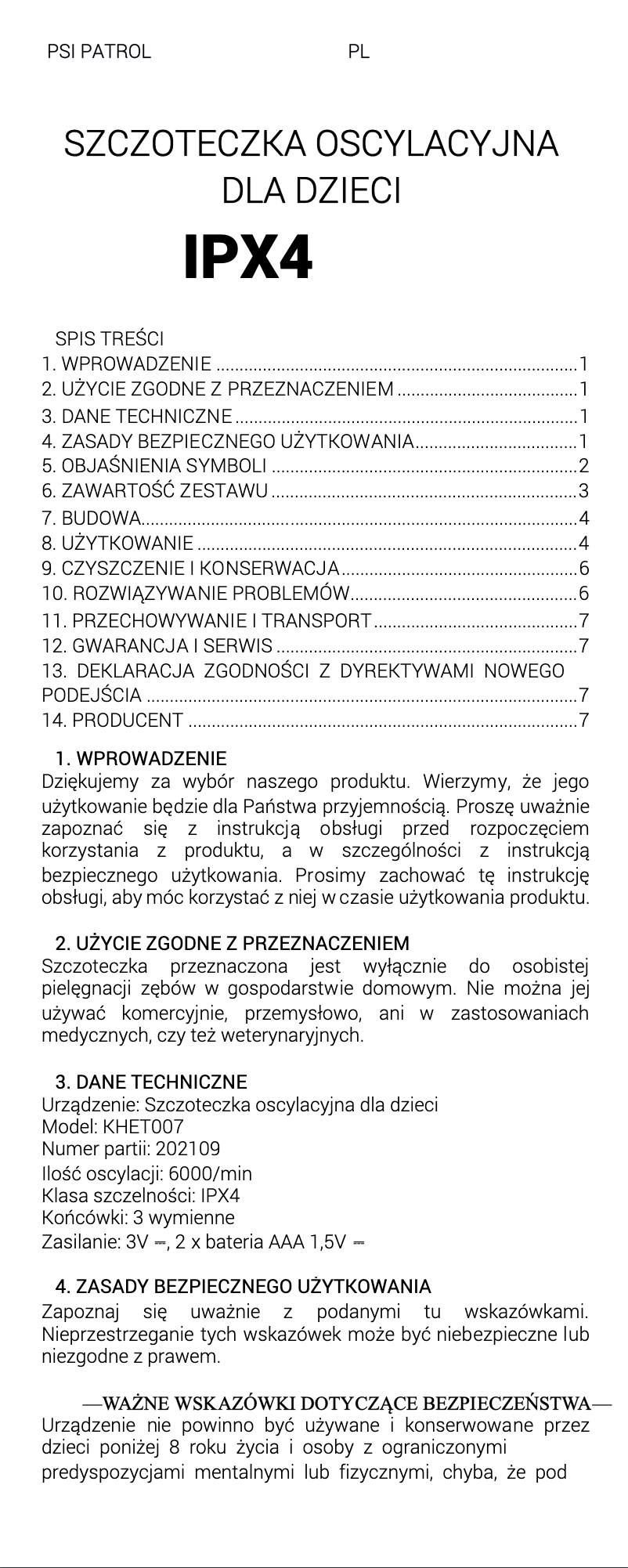 Página 1 del manual Manual de usuario Huslog KHET007