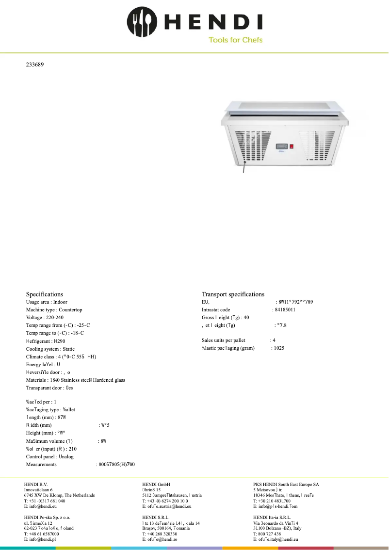 Página 1 del manual Ficha técnica Arktic 233689