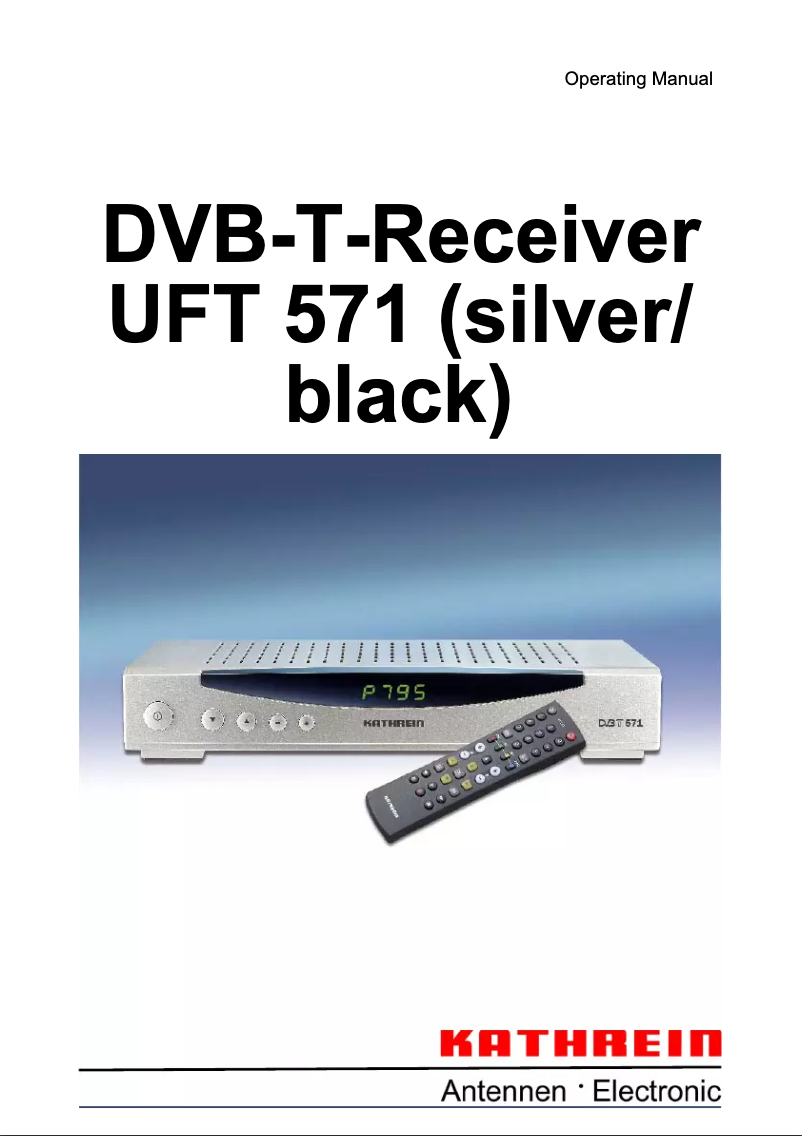 Imagen de la primera página del manual del dispositivo UFT 571