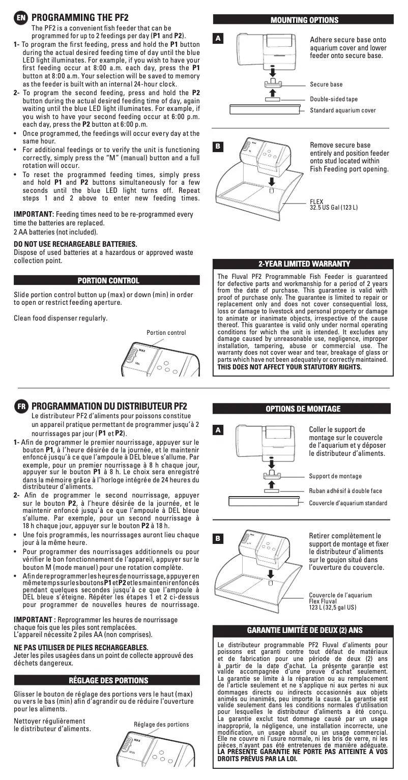 Imagen de la primera página del manual del dispositivo PF2