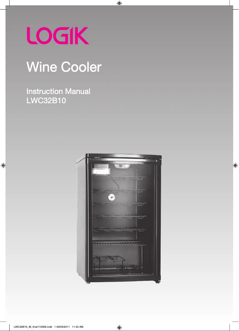 Página 1 del manual Manual de usuario Logik Wine Cooler LWC32B10