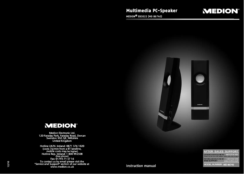 Página 1 del manual Manual de usuario Medion LIFE E83022 (MD 86740)