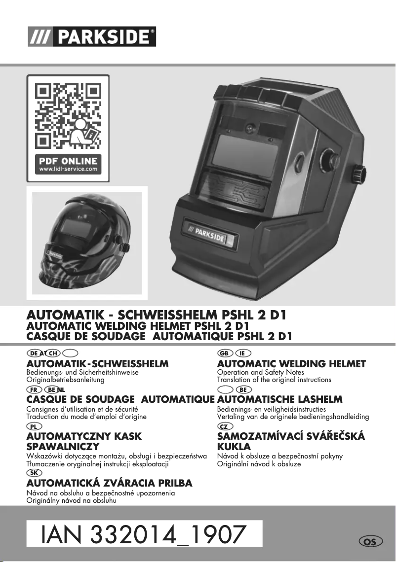 Imagen de la primera página del manual del dispositivo PSHL 2 D1