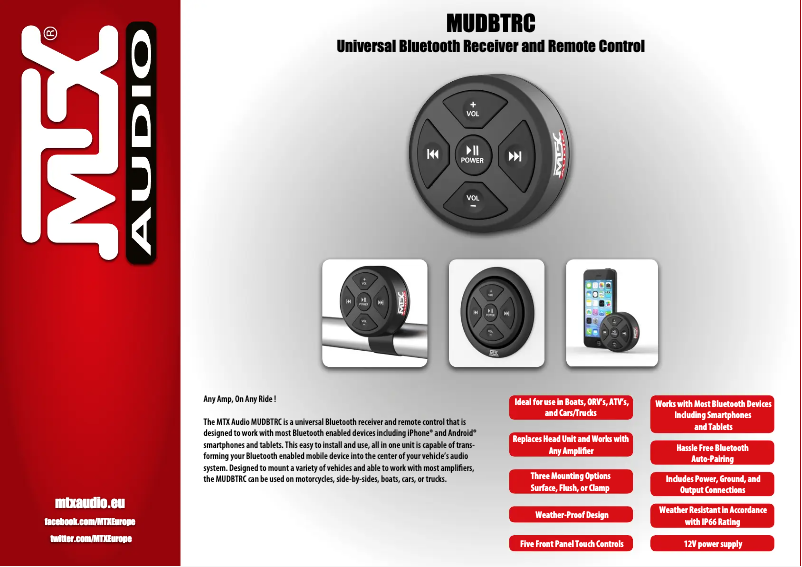 Imagen de la primera página del manual del dispositivo MUDBTRC