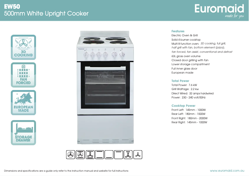 Imagen de la primera página del manual del dispositivo CW50