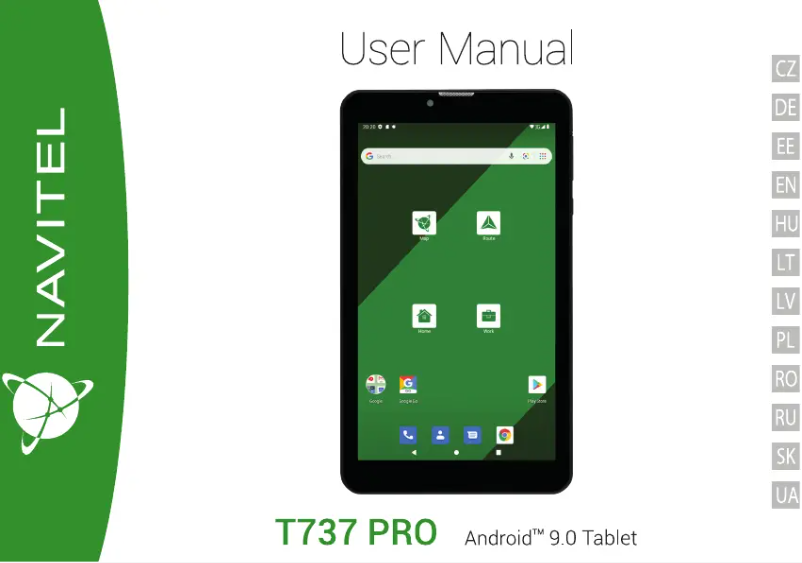 Imagen de la primera página del manual del dispositivo T737 Pro