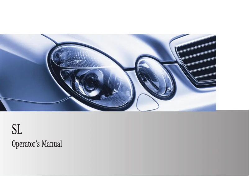 Página 1 del manual Manual de usuario Mercedes-Benz SL-Class (2009)