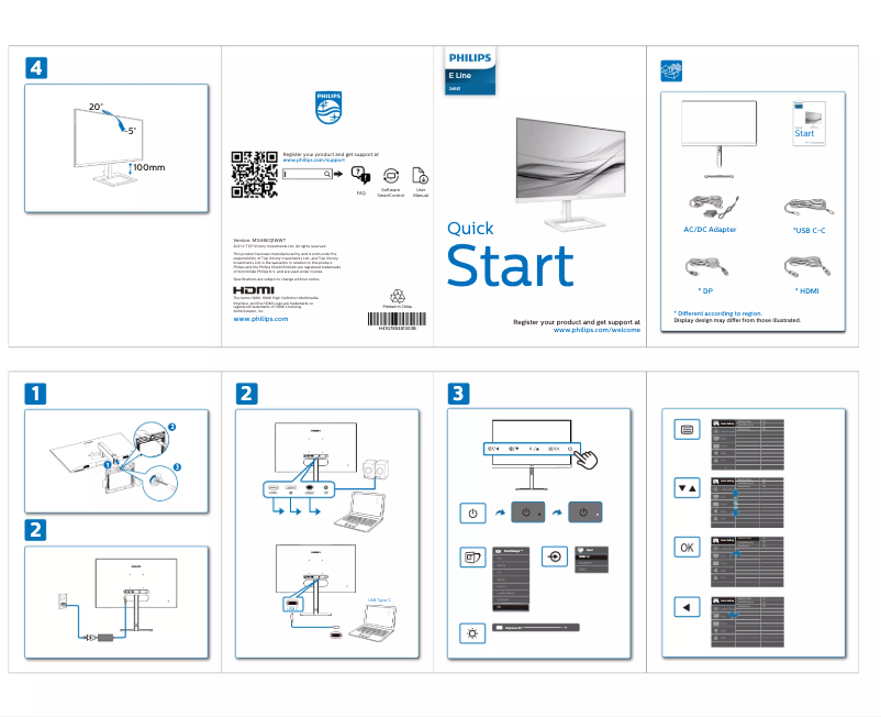 Imagen de la primera página del manual del dispositivo 246E1EW