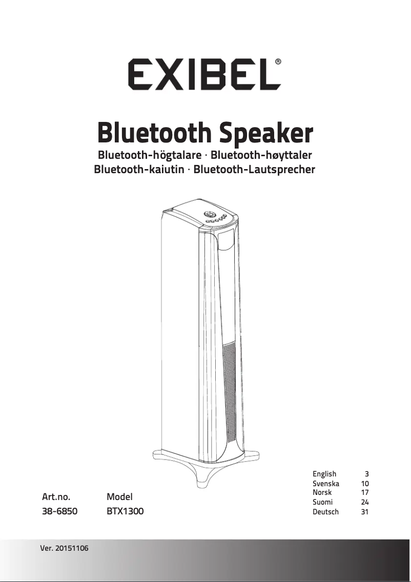 Página 1 del manual Manual de usuario Exibel BTX1300