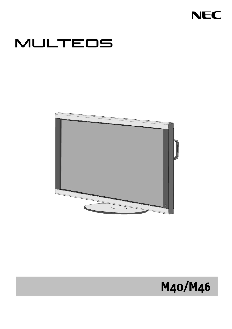 Página nº 1 - Manual de usuario NEC Multeos M40B-AV