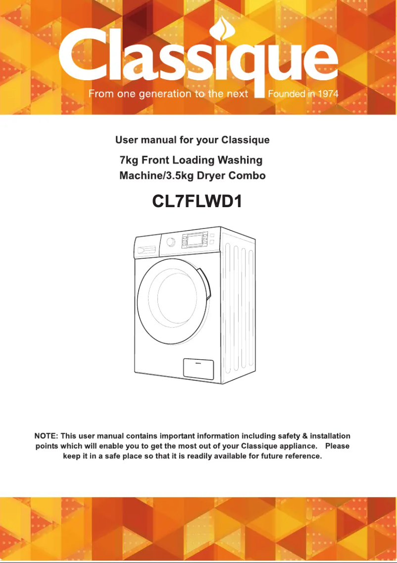 Imagen de la primera página del manual del dispositivo CL7FLWD1