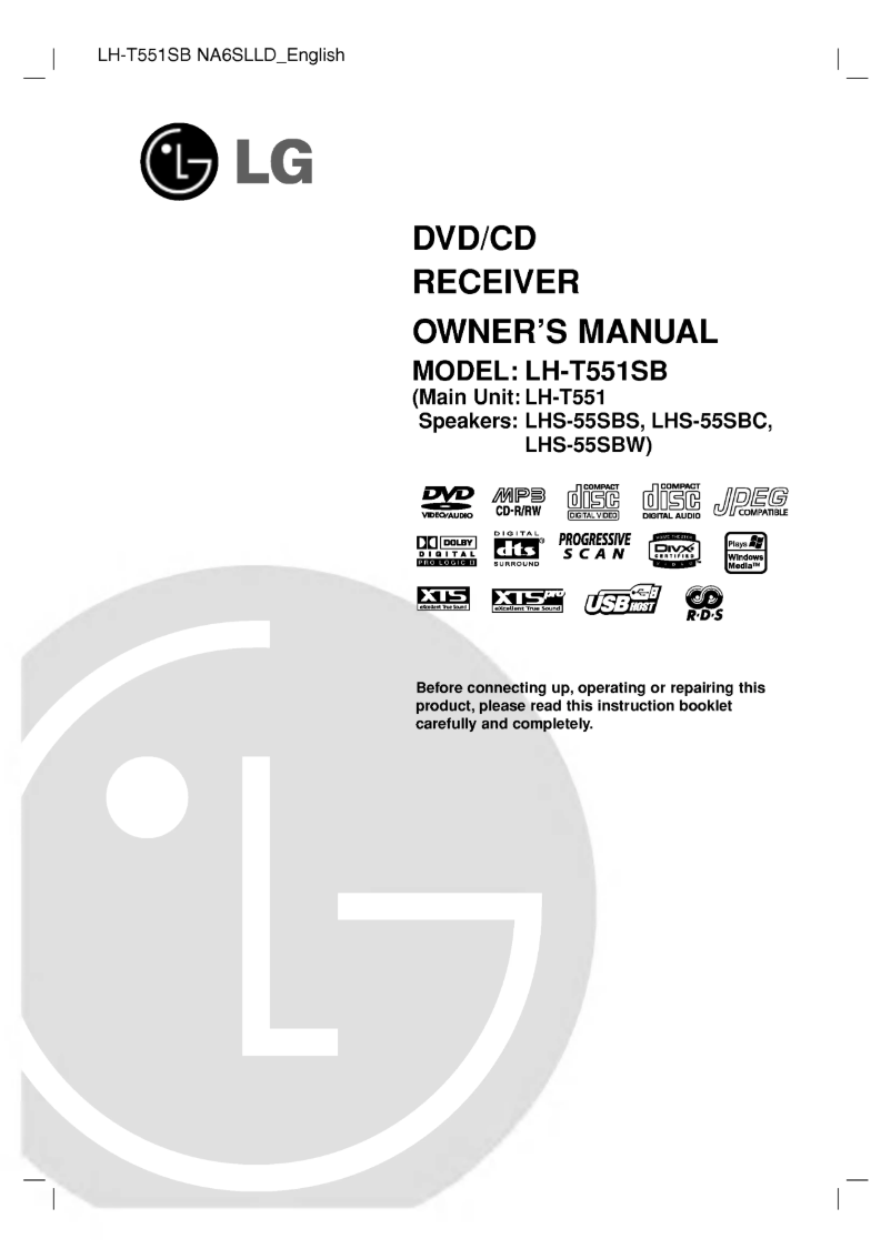 Página 1 del manual Manual de usuario LG LH-T553SB