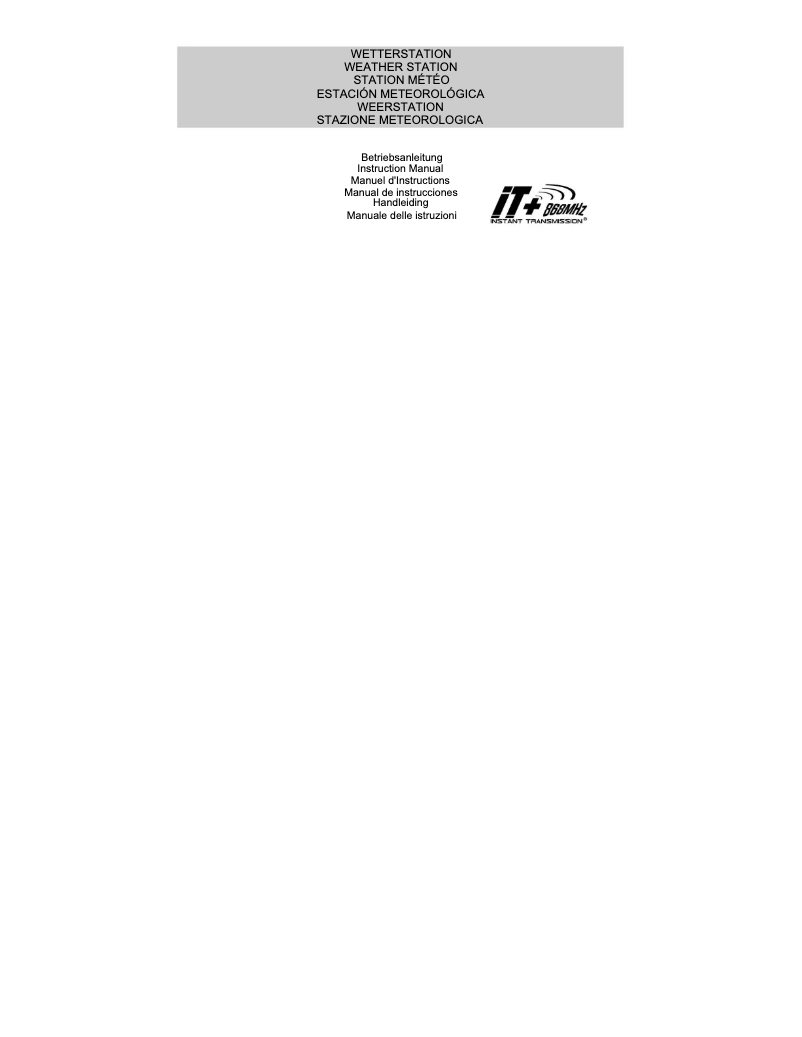 Imagen de la primera página del manual del dispositivo WS 9040 IT