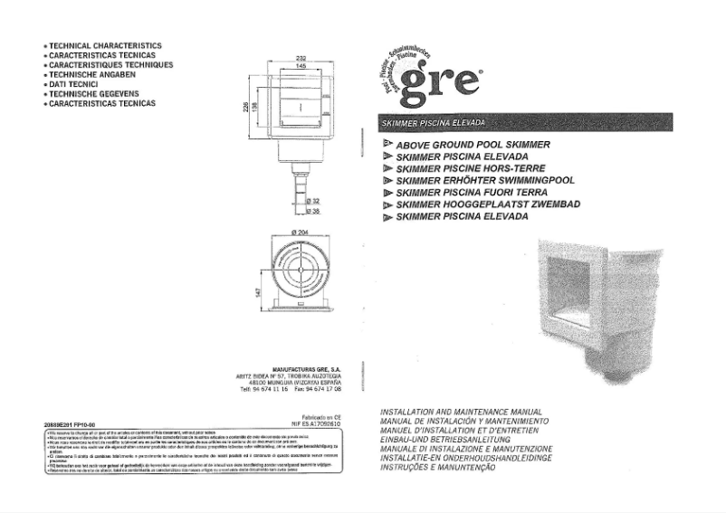 Página nº 1 - Manual de usuario Gre AR100W