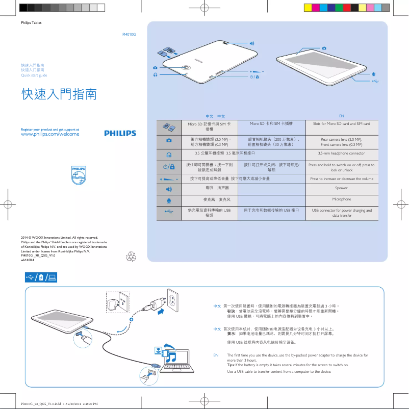 Imagen de la primera página del manual del dispositivo PI4010G
