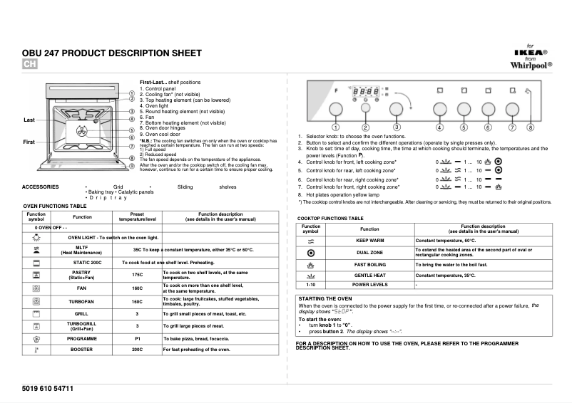 Página 1 del manual Manual de usuario Whirlpool OBU 247