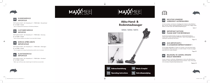 Imagen de la primera página del manual del dispositivo 02026